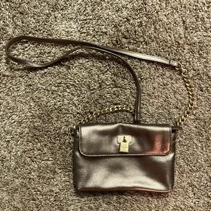 Gold Calvin Klein shoulder purse